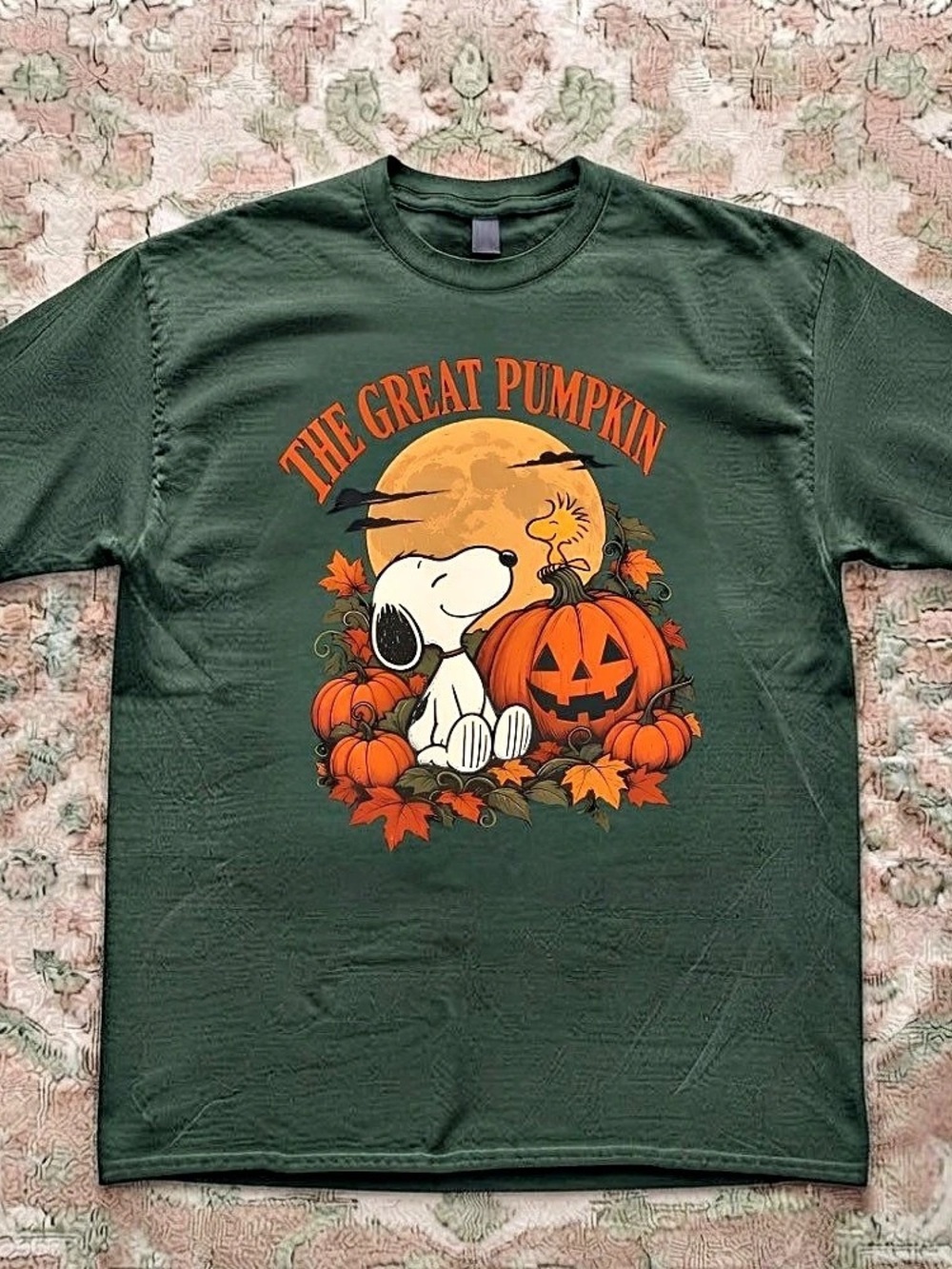 Peanuts Snoopy Woodstock The Great Pumpkin Moon T-Shirt